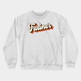 Retro Vintage 70s Groovy Calligraphy Trainer Crewneck Sweatshirt